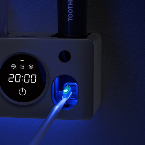 무선 휴대용 칫솔살균기 UV히팅 건조기 면도기 소독살균기, 블랙