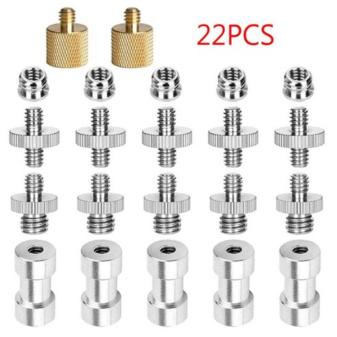 1/4 인치 수컷 ~ 1/4 "3/8"수컷 금속 나사 스크류 어댑터 삼각대 나사가 운송, 패키지 1