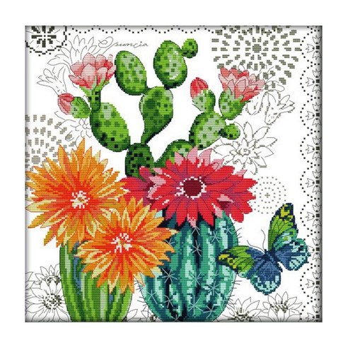 Retemporel 크로스 스티치 스탬프 키트 14CT 인쇄 자수 천 니들 포인트 초보자를위한 쉬운 패턴 의욕적 인 배 꽃, 사진 색상