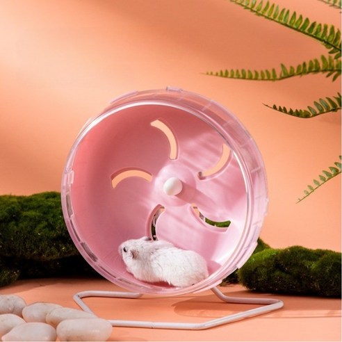 에이무드 무소음 햄스터 쳇바퀴 21cm, 1개, 핑크