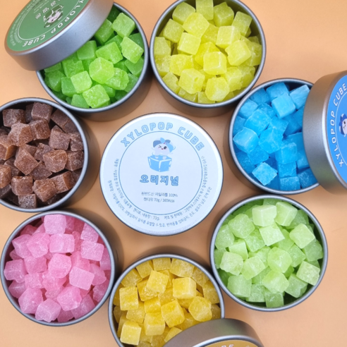 '[5+1]자일리톨 사탕 100% 무설탕 캔디 자일리톨 스톤 무가당 사탕 당뇨 입덧 금연 아기 유아 캔디 5개 구매시 1개 ...