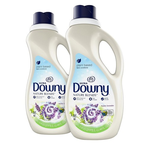 Downy Ultra 다우니 울트라 네이처 블렌드 섬유유연제 허니라벤더향 104회분 44Fl.oz(1.33L) 2팩, 2개, 1.33L 비사이드유