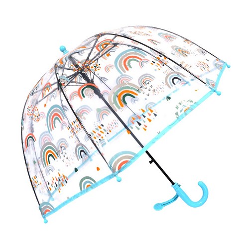 유아동 투명 무지개 돔형우산