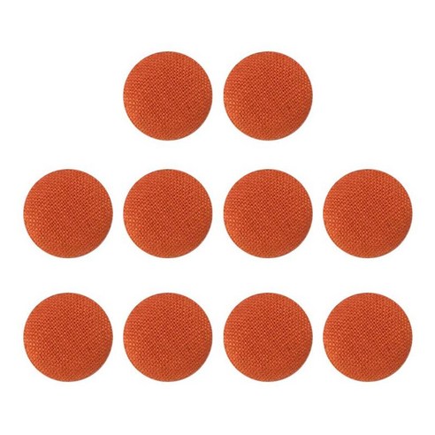 10pcs 라운드 패브릭 덮여 단추 바느질 20mm Cardmaking 스크랩북 공예, 오렌지, 천