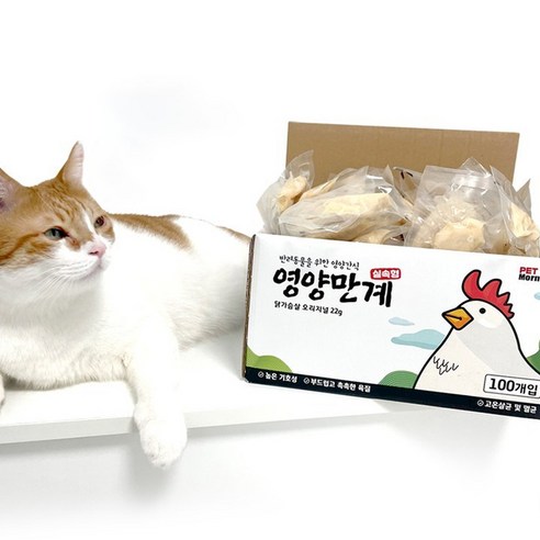 [애견공간] 고양이간식 영양만계 닭가슴살 100개입, 100개