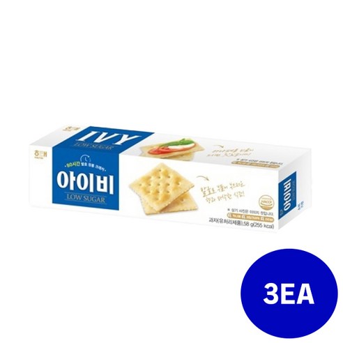 해태제과 아이비 크래커 58g 3개입/까나페과자/짭짤고소
