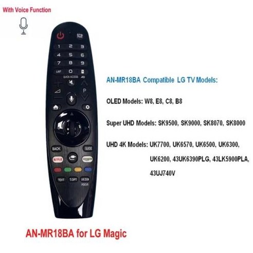 음성 매직 TV 원격 제어 AN-MR18BA AN-MR19BA MR20GA AN-MR600 LG OLED UHD 스마트 AN-MR650A, 1.AN-MR18BA  Copy