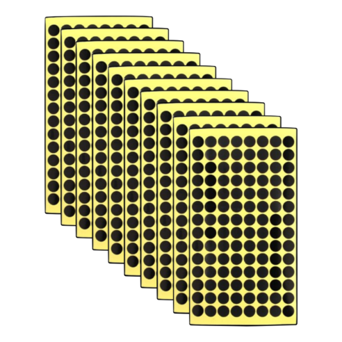 이음모음 원형 도트 스티커 10mm, 10장 (1120개입), 1세트, 프리미엄 검정