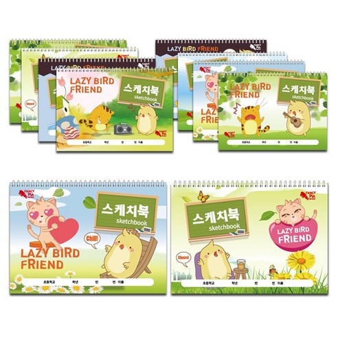 팬시토피아 캐릭터 스케치북 10권 랜덤발송, 30매