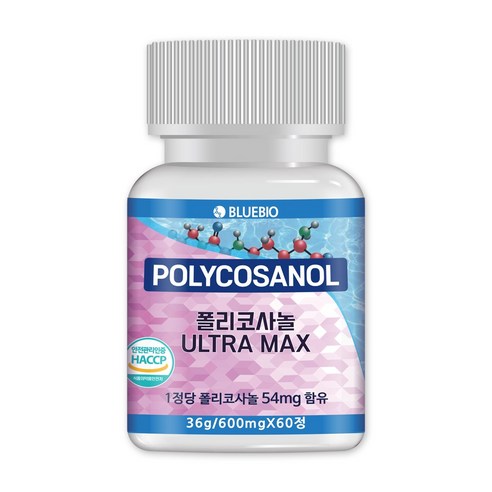 폴리코사놀 쿠바산 54mg ULTRA MAX 60정 600mg 식약청인정, 5개, 60회분