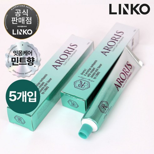 리앤코 아로리스 자스민 민트향 치약, 5개, 120g