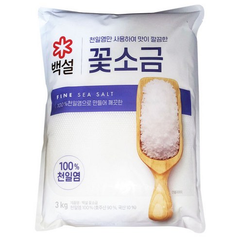 CJ제일제당 백설 꽃소금, 3kg, 1개