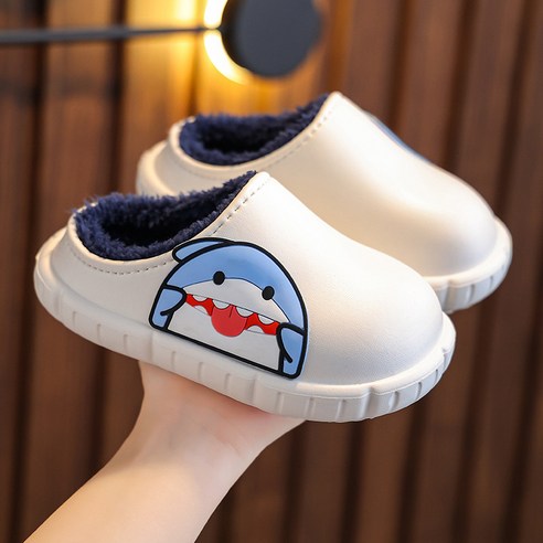 유블리 아동용 깜찍망래 기모 슬리퍼