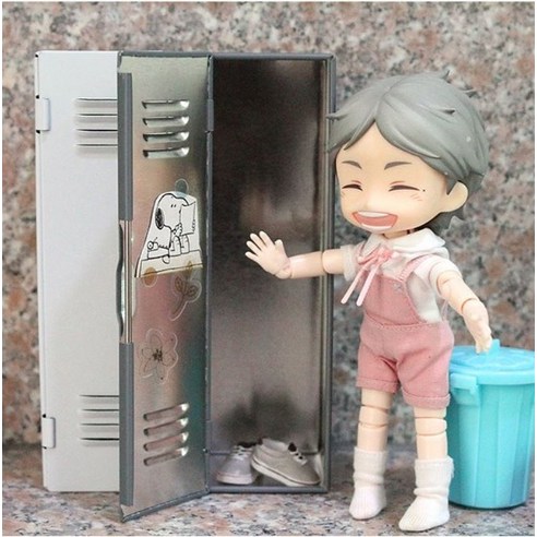 미니어처 소품 철제 캐비닛 정리함 오비츠 육일돌 리뉴얼버젼, 그레이 (1인당5개한정)