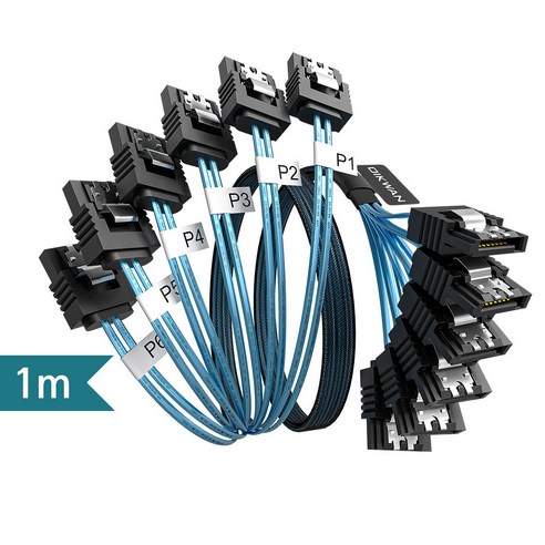 6P/SATA3.0 TO 6P/SATA3.0 케이블/1M 6Gpbs/7PIN핀 SSD 초고속 데이터전송 사타 통신케이블, 1000mm, 1개