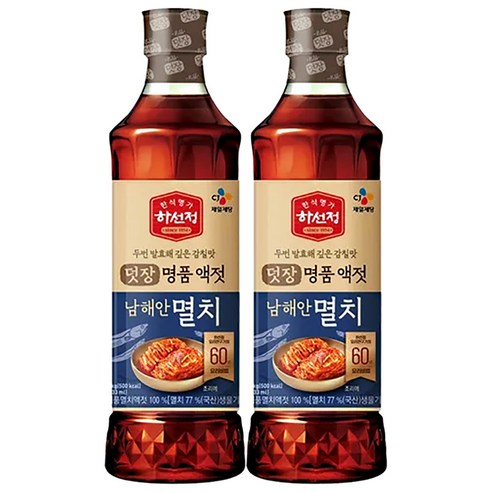 덧장명품액젓 남해안멸치, 1kg, 2개