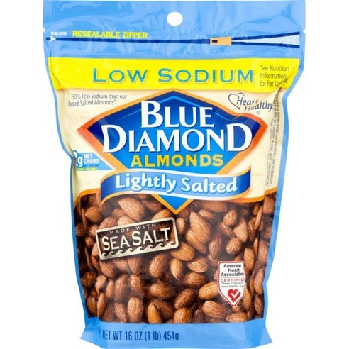 블루다이아몬드 아몬드, Lightly Salted, 454g