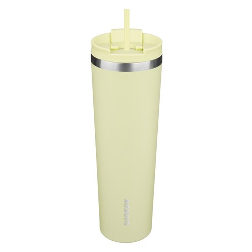 BJPKPK 누수 방지 스테인리스 스틸 보온병 빨대 포함, 1개, 마카롱 그린, 1020ml