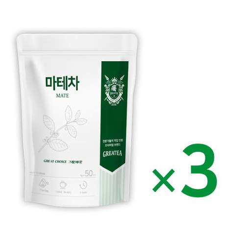 그래이티 저온로스팅 마테차 삼각티백, 1g, 50개입, 3개