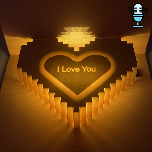 녹음카드 재생 입체 팝업카드 LOVE 3D POPUP CARD, 2. LOVE