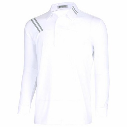 ak골프몰  [파파브로] 남자 스판 카라넥 골프웨어 배색 골프 티셔츠 NA-KAAG-218-흰색