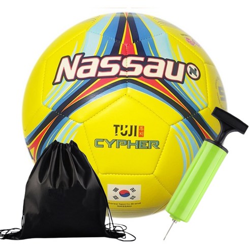 낫소 투지 싸이퍼 축구공 벤데타 볼펌프 가방, 싸이퍼 옐로우, 1세트