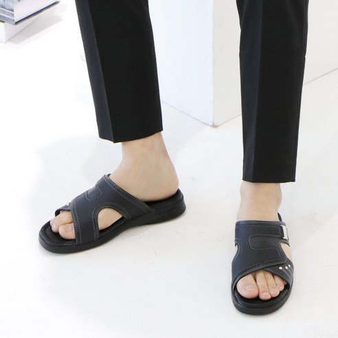 남성 푹신 발편한 이중쿠션 캐주얼 슬리퍼 록키