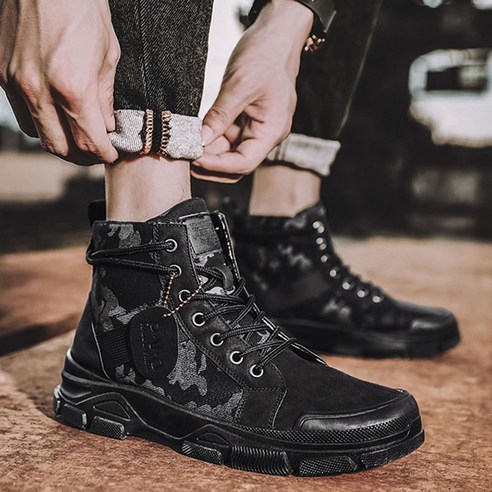 남성용 미끄럼방지 하이탑 편안한 부츠 Men''s boots