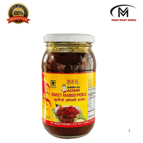 Aama Ko Achar Sweet Mango Pickle 스위트 망고 절임 mitha aam ka achar, 450g, 1개