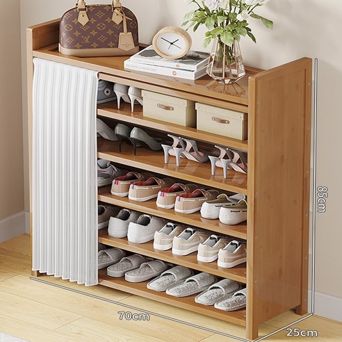 현관을 빛내는 실용적인 선택, 쟈오시 설치 면제 접이식 현관 수납 신발장 우드신발장