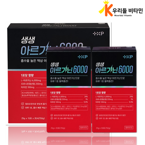 고함량 아르기닌 6000 액상 스틱, 1박스, 30정