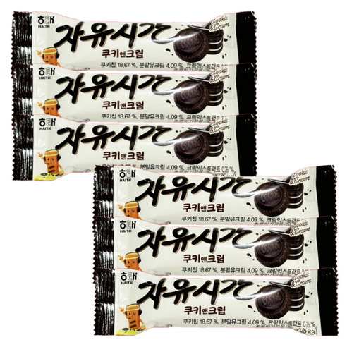 자유시간 쿠키앤크림, 30g, 6개