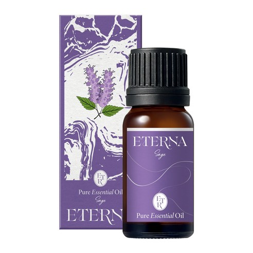에테르나 아로마테라피 100% 천연 에센셜 아로마 오일 원액, 세이지, 10ml, 1개