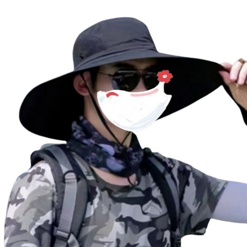 벙거지모자 모자 선바이저모자 햇빛가림모자, 블랙