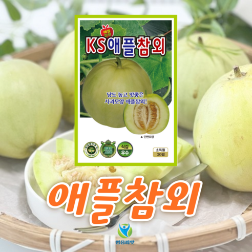 애플참외 씨 (20립) 종묘 종자 사과참외 참외 씨 영웅씨앗, 1개