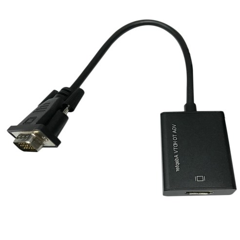 노 브랜드 프로젝터 TV 노트북 HD TV에 적합한 오디오 변환기가있는 Vga to HDMI 변환기, 어댑터 케이블