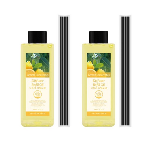 더허브샵 디퓨저리필 오일, 레몬 유칼립투스, 200ml, 2개
