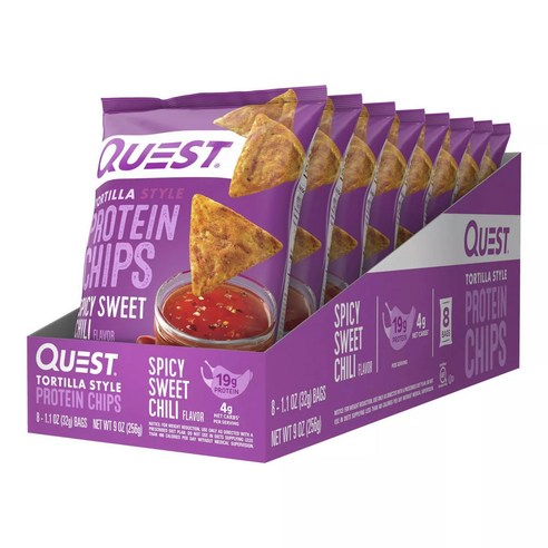 퀘스트뉴트리션 토르티야 스타일 프로틴 칩 스파이시 스위트 칠리, 스파이시 스위트 칠리(Spicy Sweet Chili), 8개입