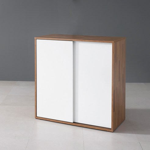 데코라인 다용도 슬라이딩 수납장 800, 화이트