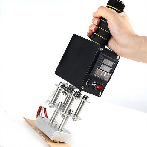 로고 찍는기계 인두 프린팅 스탬핑 공예 금형 프레스기, 1000w 단일 핸들 10-13cm 가열 버전, 1개