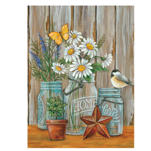 장미 데이지 해바라기 백합 모란 화초 보석십자수 DIY 키트 40*50cm 17종, 007