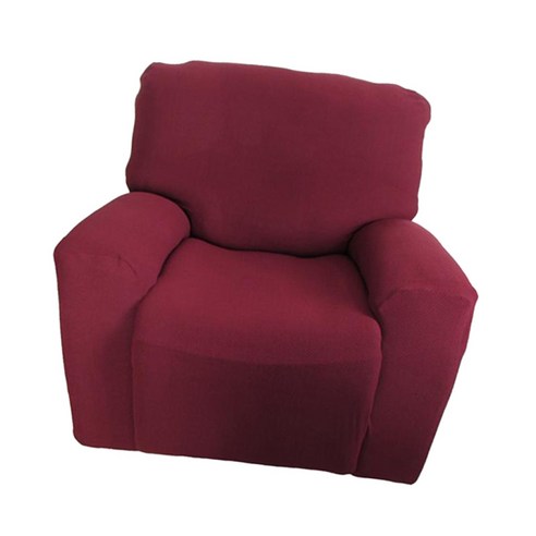 폴리에스테/스웨이드 표준 안락 의자 의자 Slipcover는 대부분의 안락 의자 소파에 맞습니다, 와인 레드 (폴리 에스테르), 설명