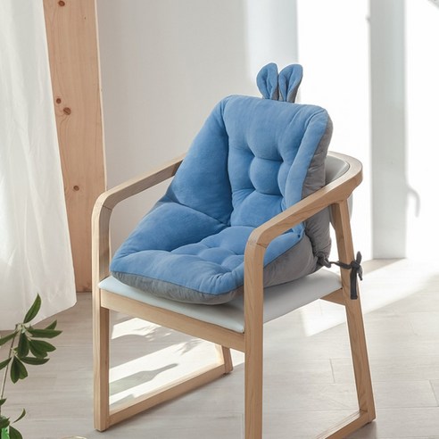 방석 등받이 학생 매트 사무실 가정 쿠션 의자, 의자 쿠션_블루