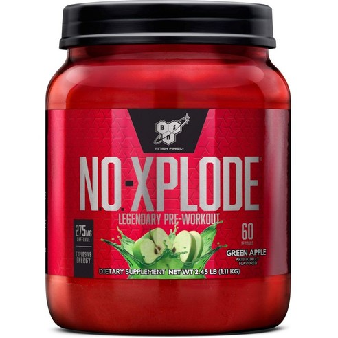 BSN 노익스플로드 2.45lbs (1.11kg) 청사과맛 헬스근육보충제, 1개