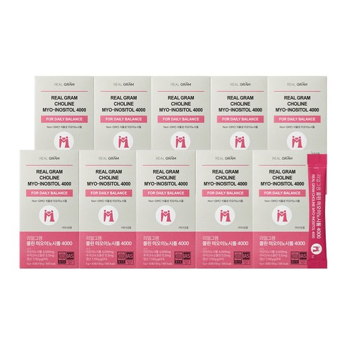 [본사직영] 리얼그램 미국산 콜린 미오이노시톨 고함량 4000mg, 10개, 150g