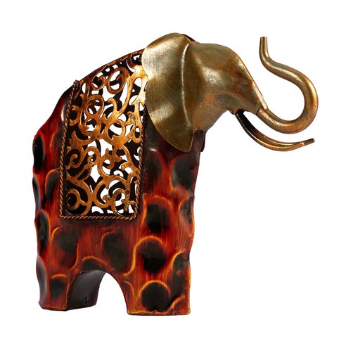 철 코끼리 조각품 새겨진 입상 동상 컬렉션 홈 인테리어, 여러 가지 빛깔의