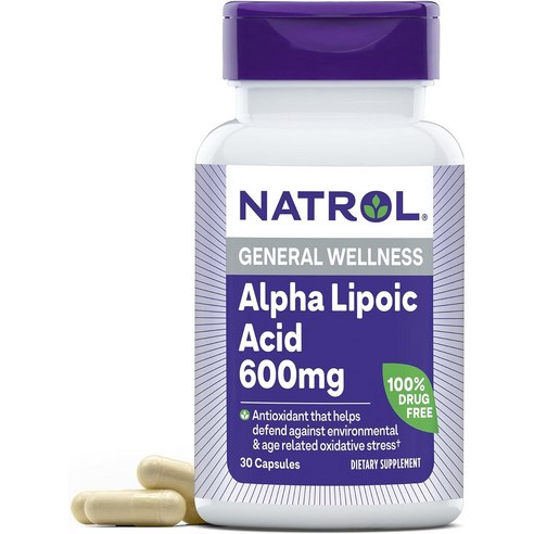 Natrol 미국직배송 나트롤 알파리포산 600mg 30캡슐 정품, 30정, 1개