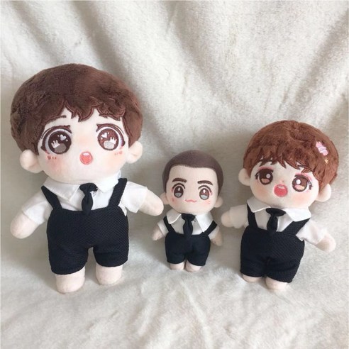 티니숲속 10cm 15cm 20cm인형옷 멜빵 정장세트, 블랙정장세트, 20cm, 블랙정장세트