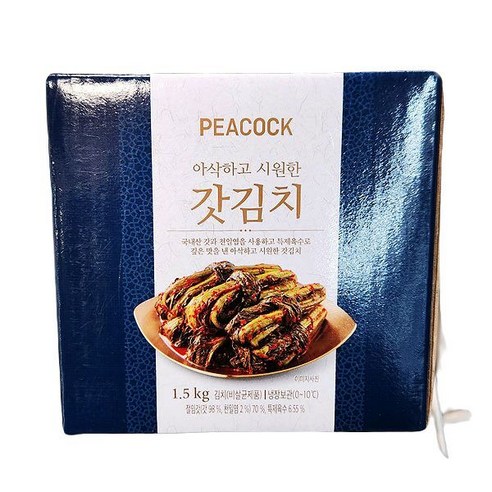 피코크 아삭하고 시원한 갓김치 1.5kg x 1개, 아이스박스포장