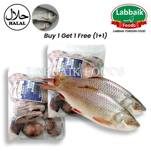 MIRAE Frozen Fresh Carp Rohu Fish 3kg 냉동 잉어 생선, 5개